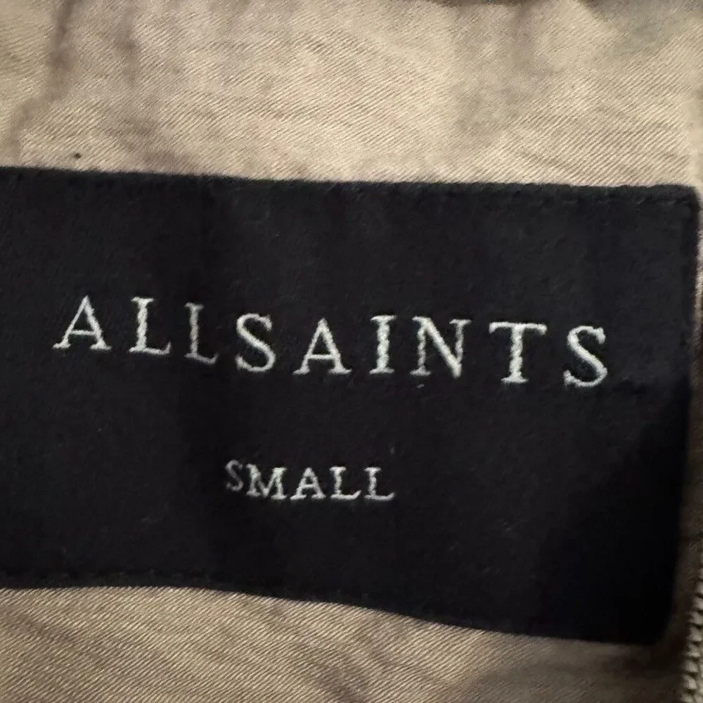 ALL SAINTS Size Small, Elio Bomber Parka Jacket Relaxed Fit Layer Slouch Street